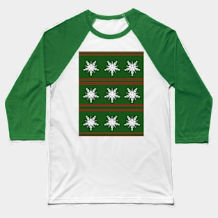 Ugly Christmas Sweater Snowflake Design Baseball T-Shirt